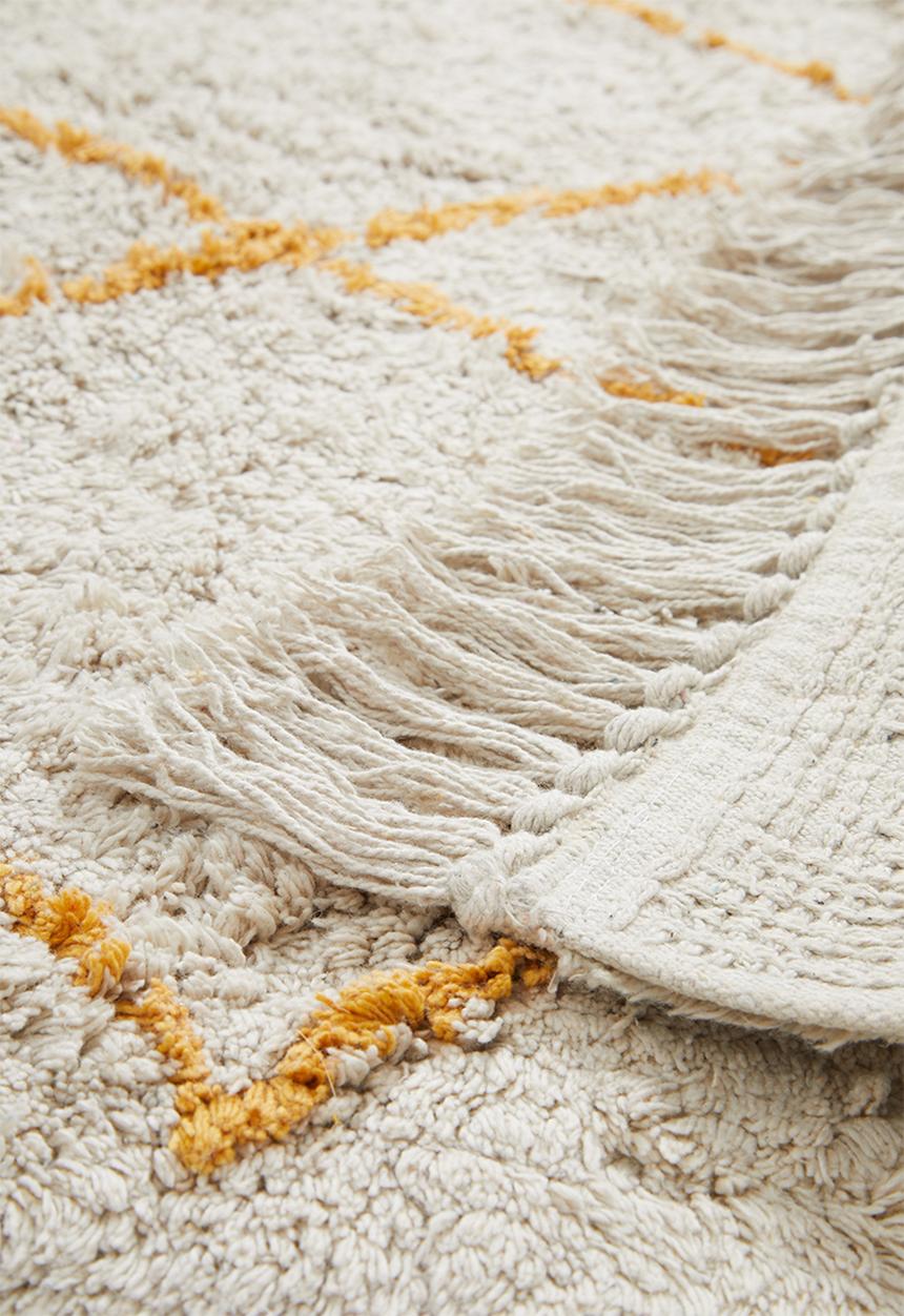 Sixth Floor - Diamond tufted rug - yellow & cream