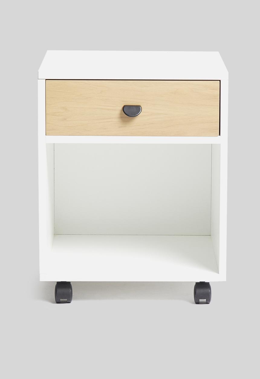 Sixth Floor - Cuba pedestal on wheels - white