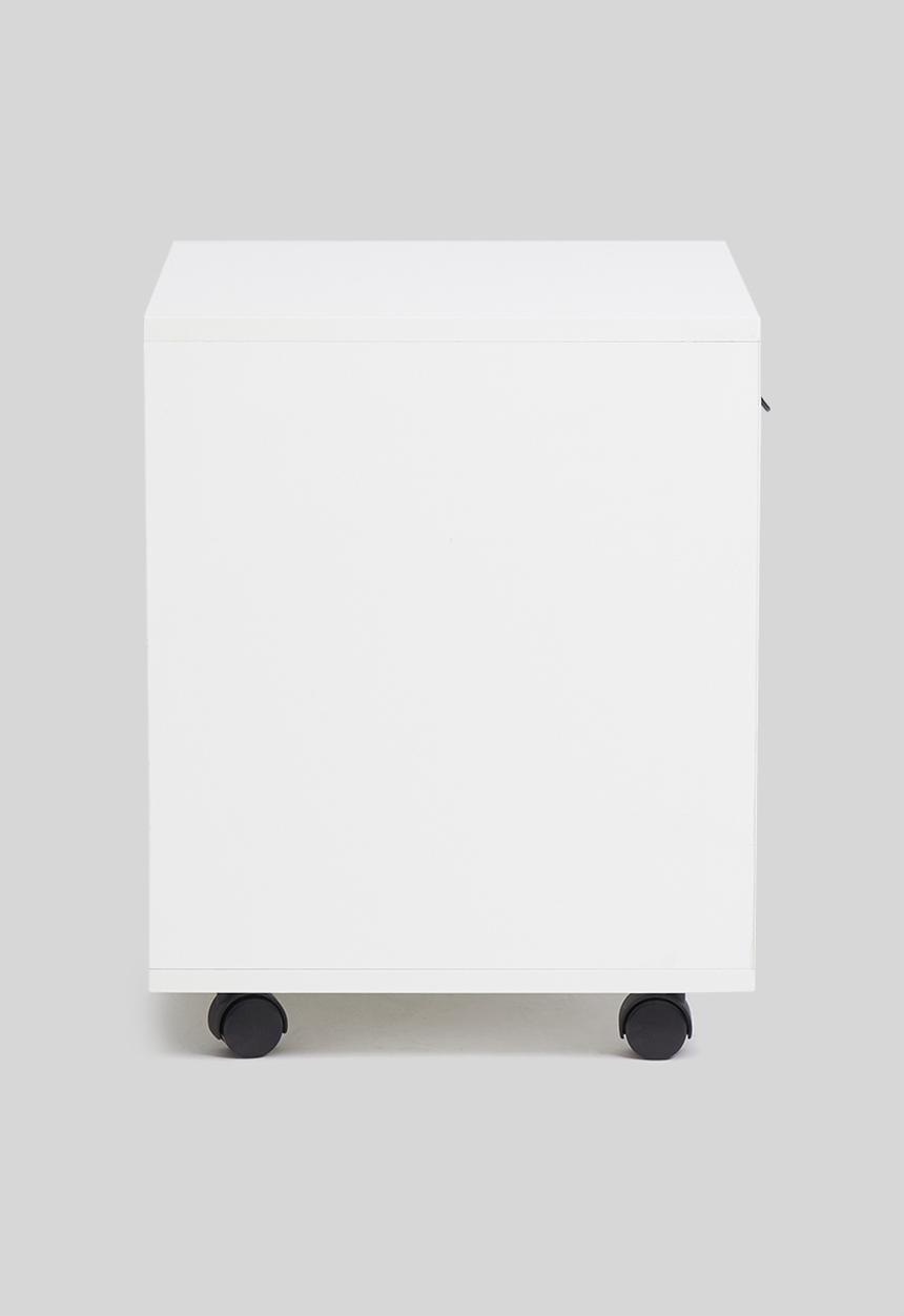 Sixth Floor - Cuba pedestal on wheels - white