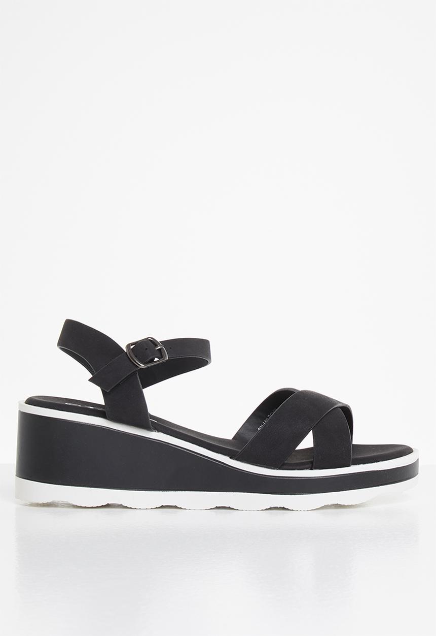 Jada - Criss-cross wedge - black