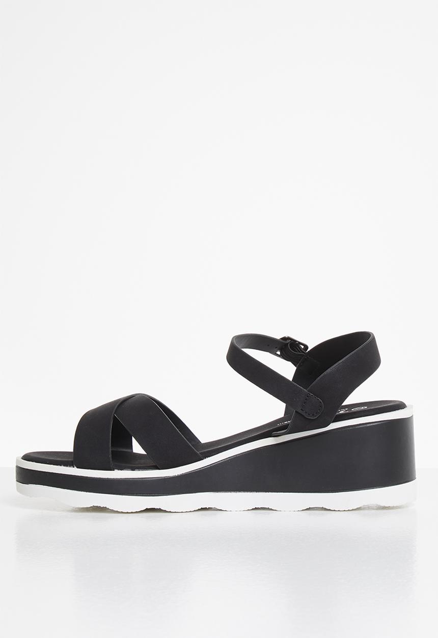 Jada - Criss-cross wedge - black