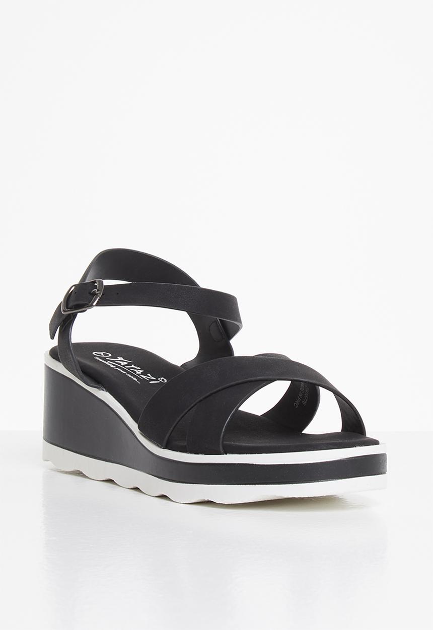 Jada - Criss-cross wedge - black