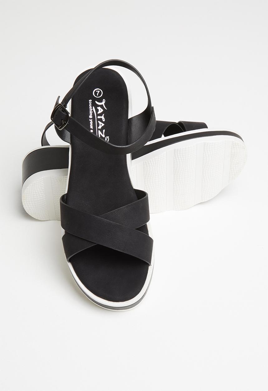 Jada - Criss-cross wedge - black