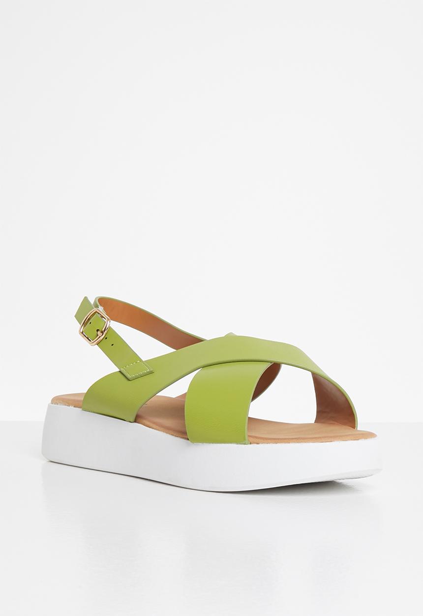 Jada - Criss-cross sandal - green