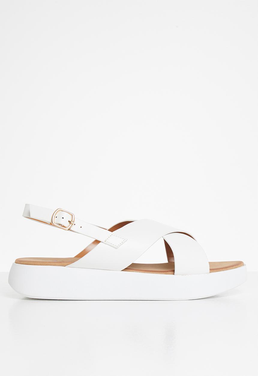 Jada - Criss-cross sandal - white