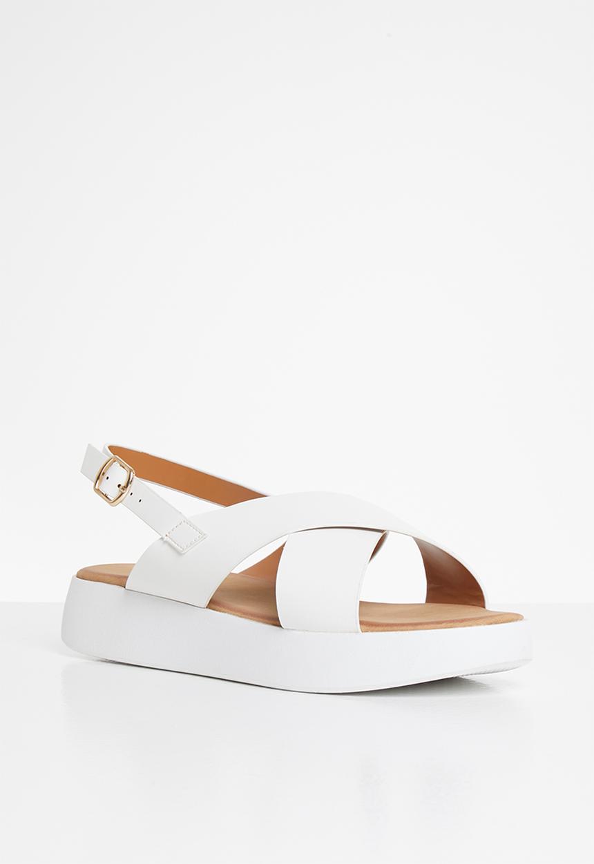 Jada - Criss-cross sandal - white