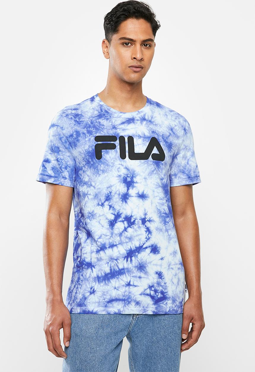 FILA - Logan oversized T-shirt - blue & white 