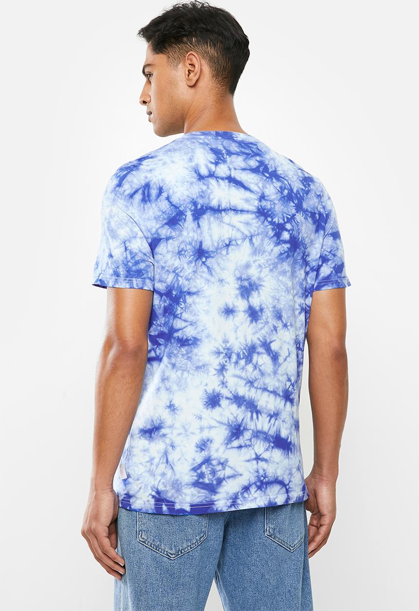 FILA - Logan oversized T-shirt - blue & white 