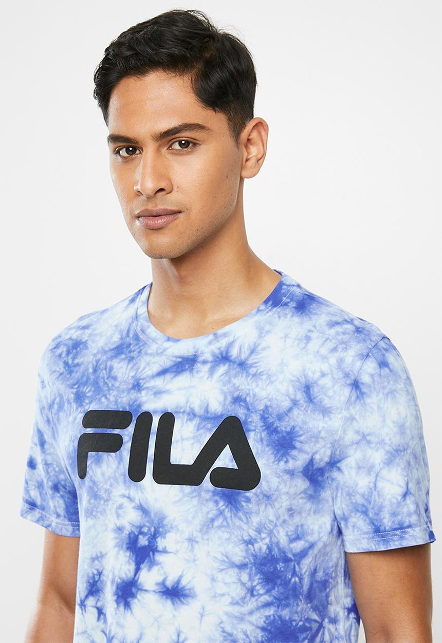 FILA - Logan oversized T-shirt - blue & white 