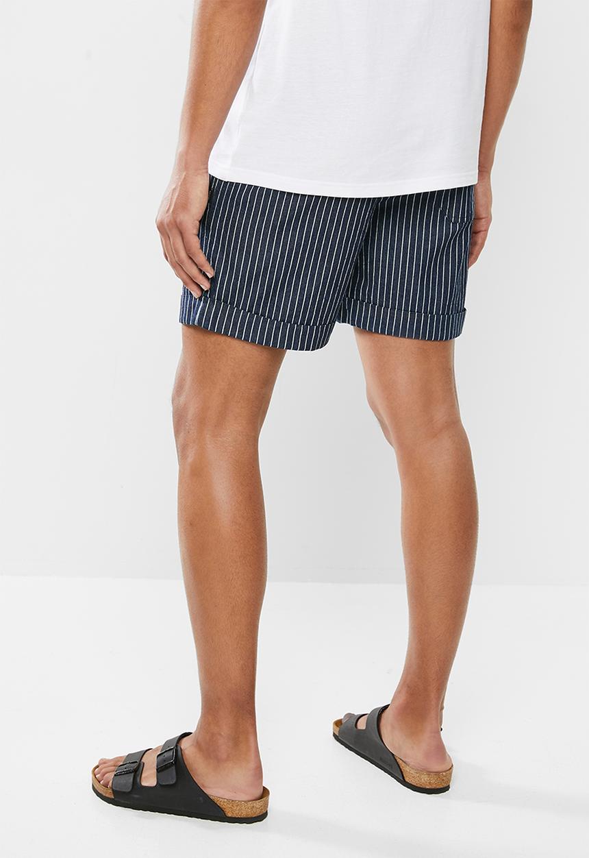 Rip Curl - Denim stripe volley - blue & white 
