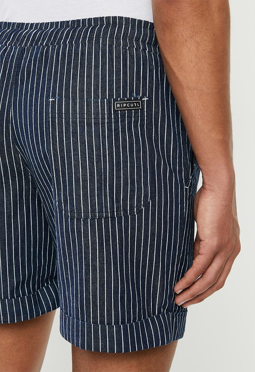 Rip Curl - Denim stripe volley - blue & white 