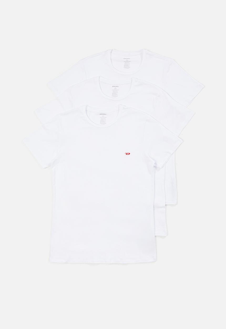 Diesel  - Randal crew neck short sleeve 3 pack tees - white