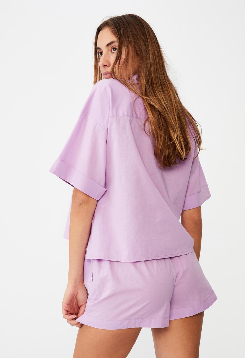Cotton On - Washed woven sleep set - washed sheer lilac