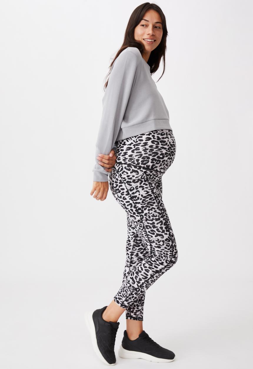 Cotton On - Maternity love you a latte 7/8 tight - water animal grey