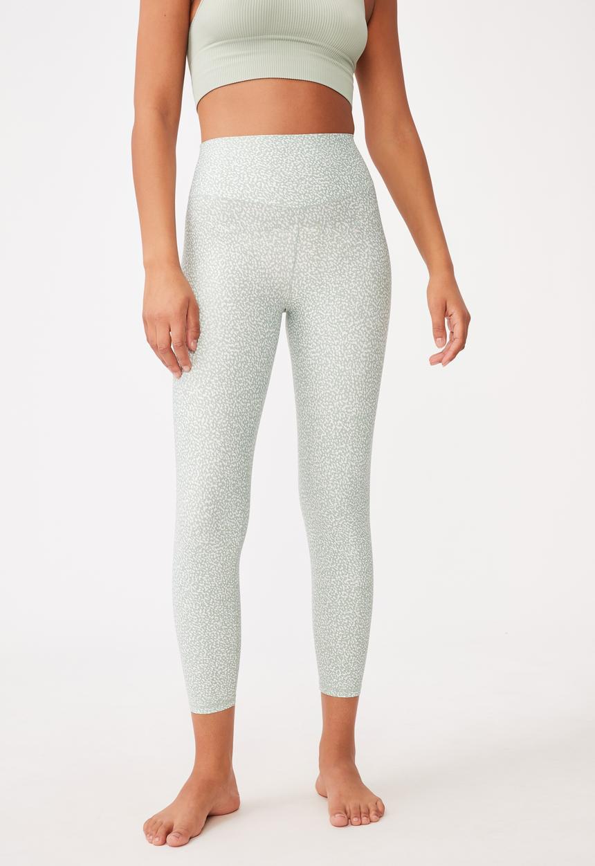 Cotton On - Strike a pose yoga 7/8 tight - splatter texture mint chip