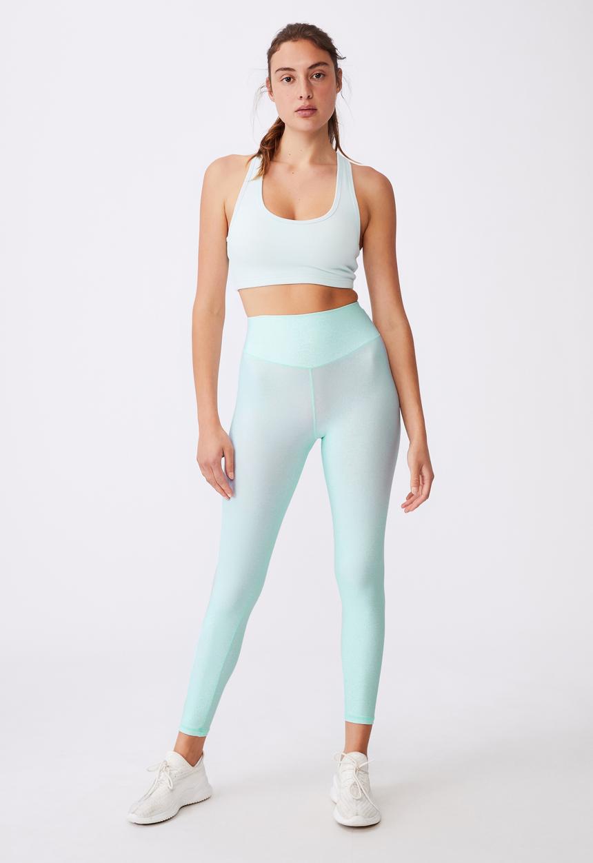 Cotton On - Strike a pose yoga 7/8 tight - tonal animal aqua splash