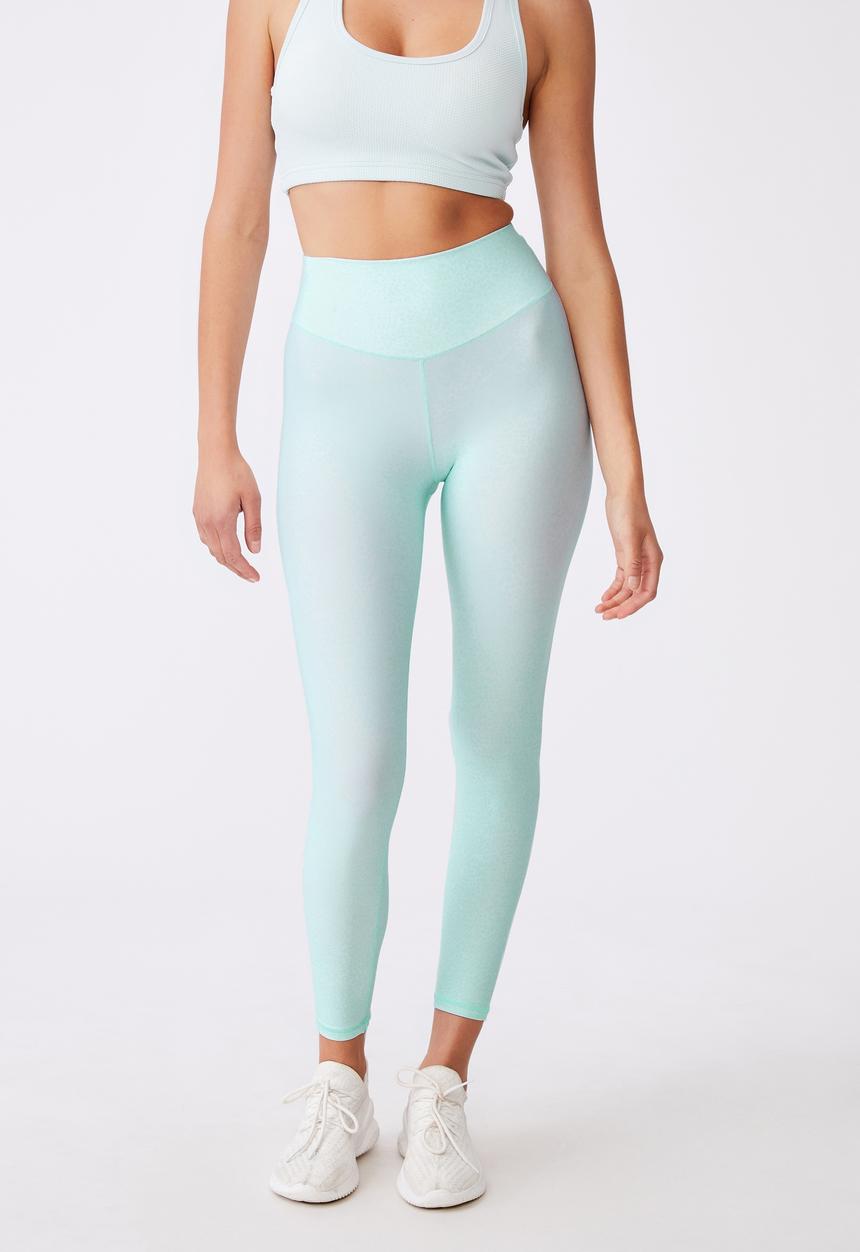 Cotton On - Strike a pose yoga 7/8 tight - tonal animal aqua splash