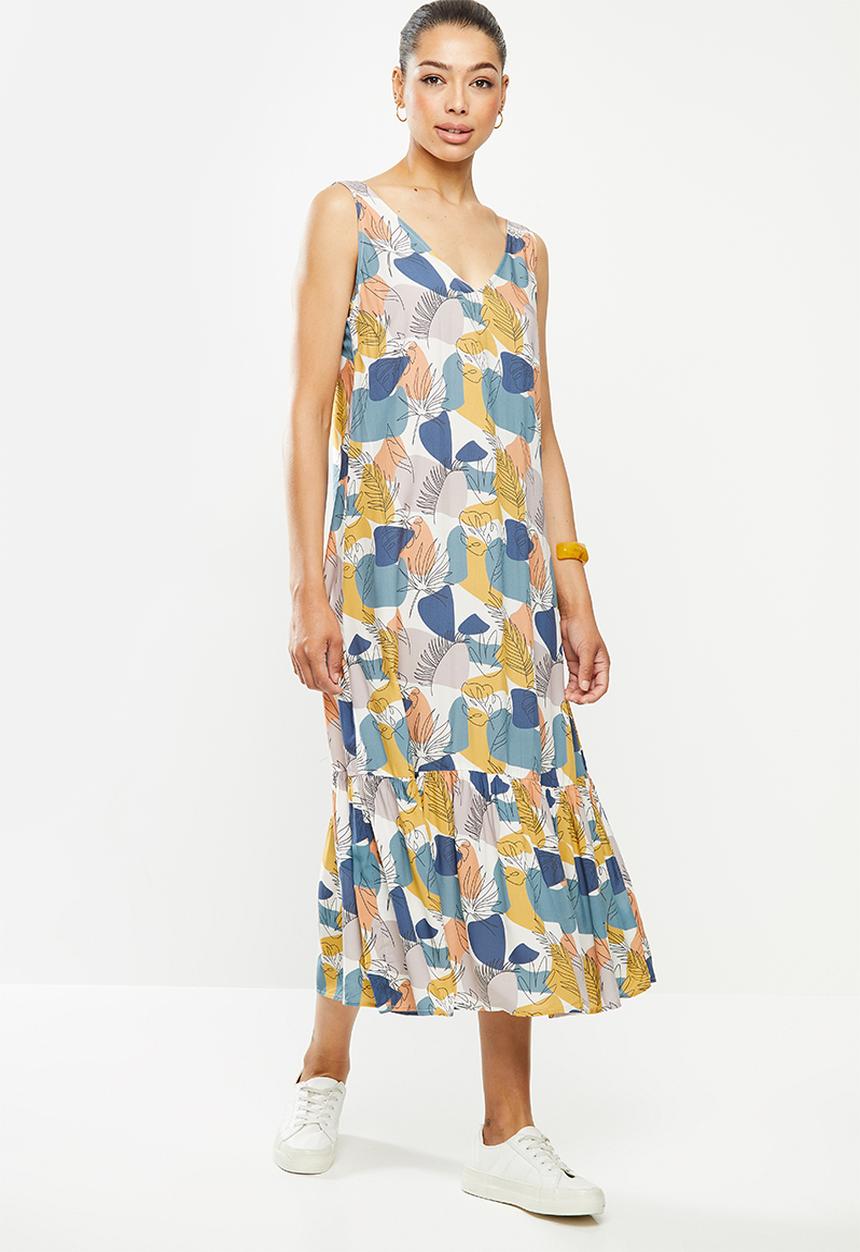 edit - Built up midi dress - multi 