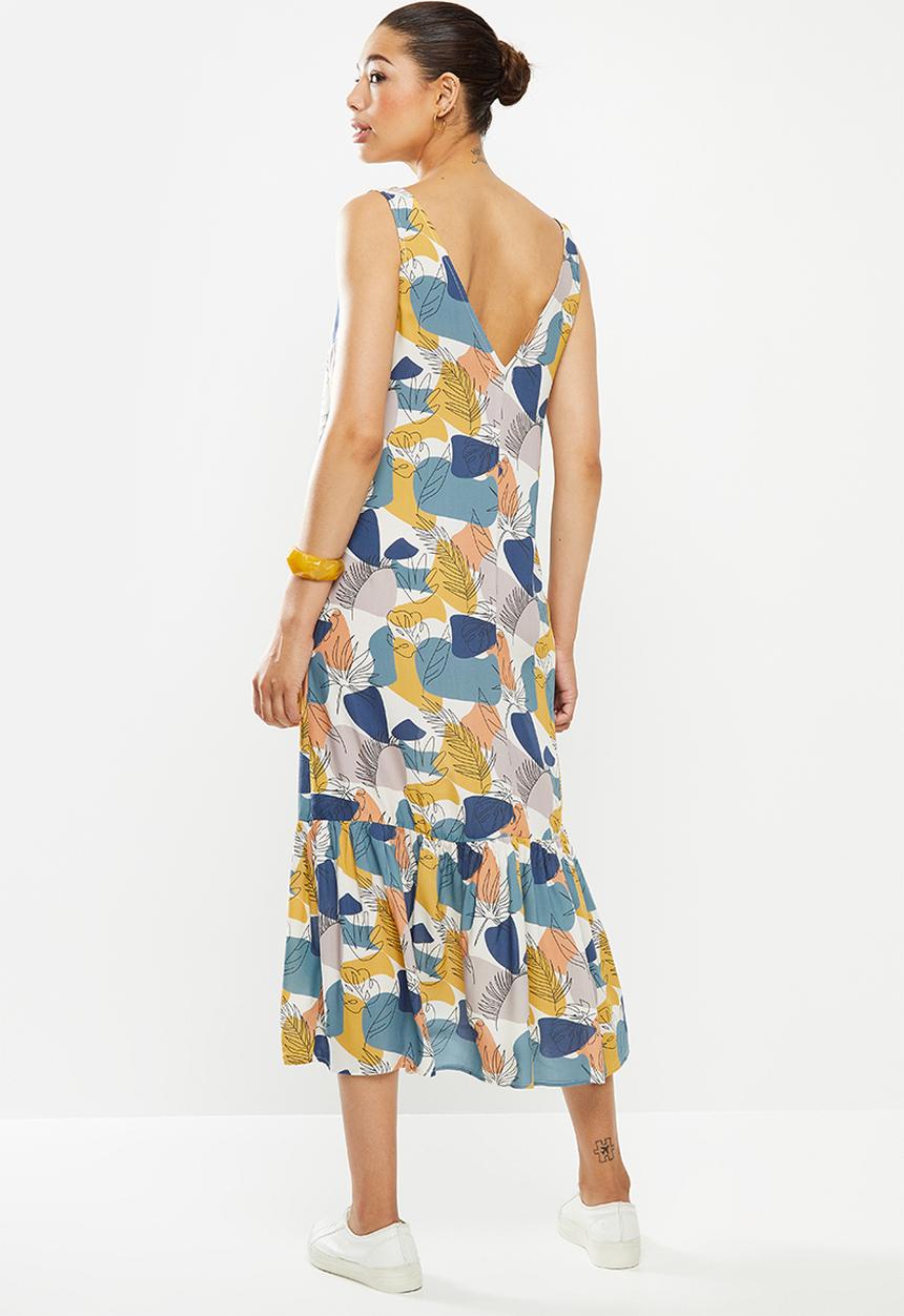 edit - Built up midi dress - multi 