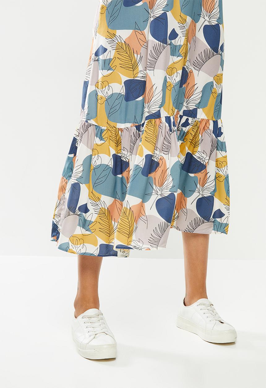 edit - Built up midi dress - multi 