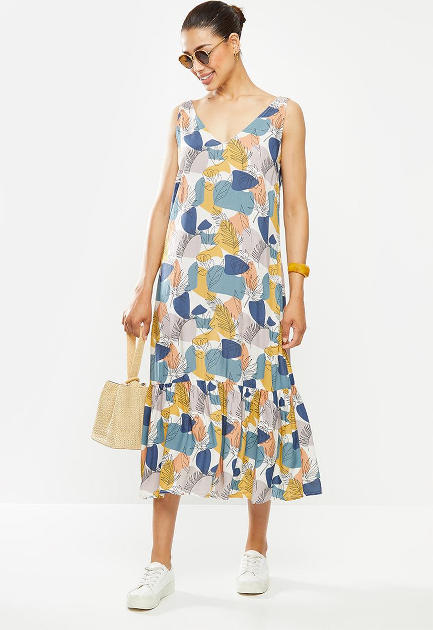 edit - Built up midi dress - multi 