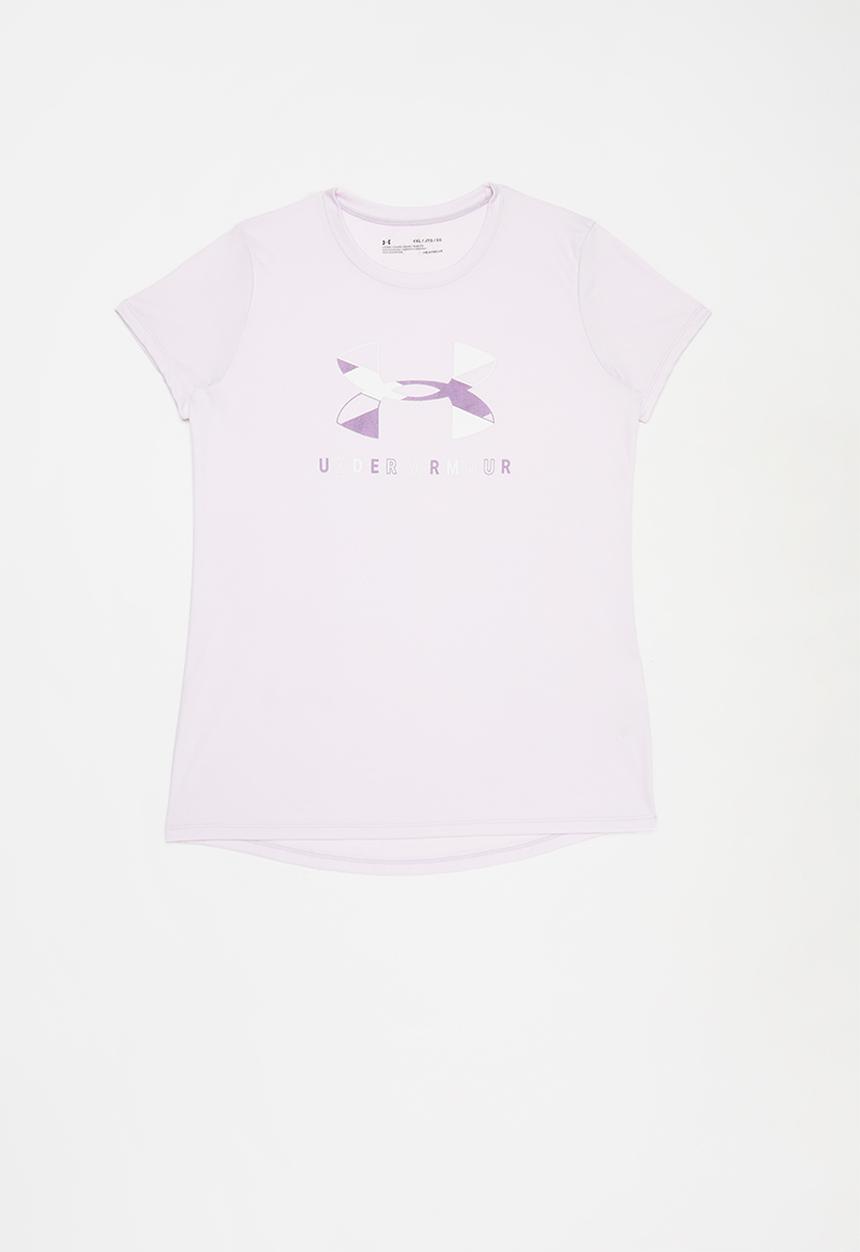 Under Armour - Tech graphic big logo short sleeve T-shirt - lilac