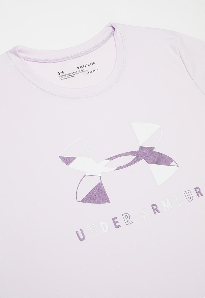 Under Armour - Tech graphic big logo short sleeve T-shirt - lilac