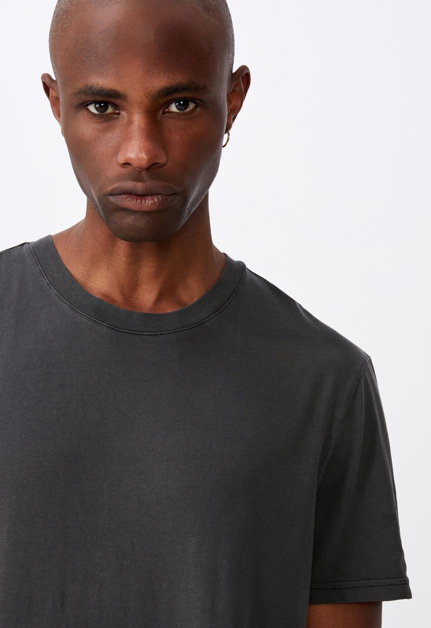 Factorie - Regular washed T-shirt - washed black