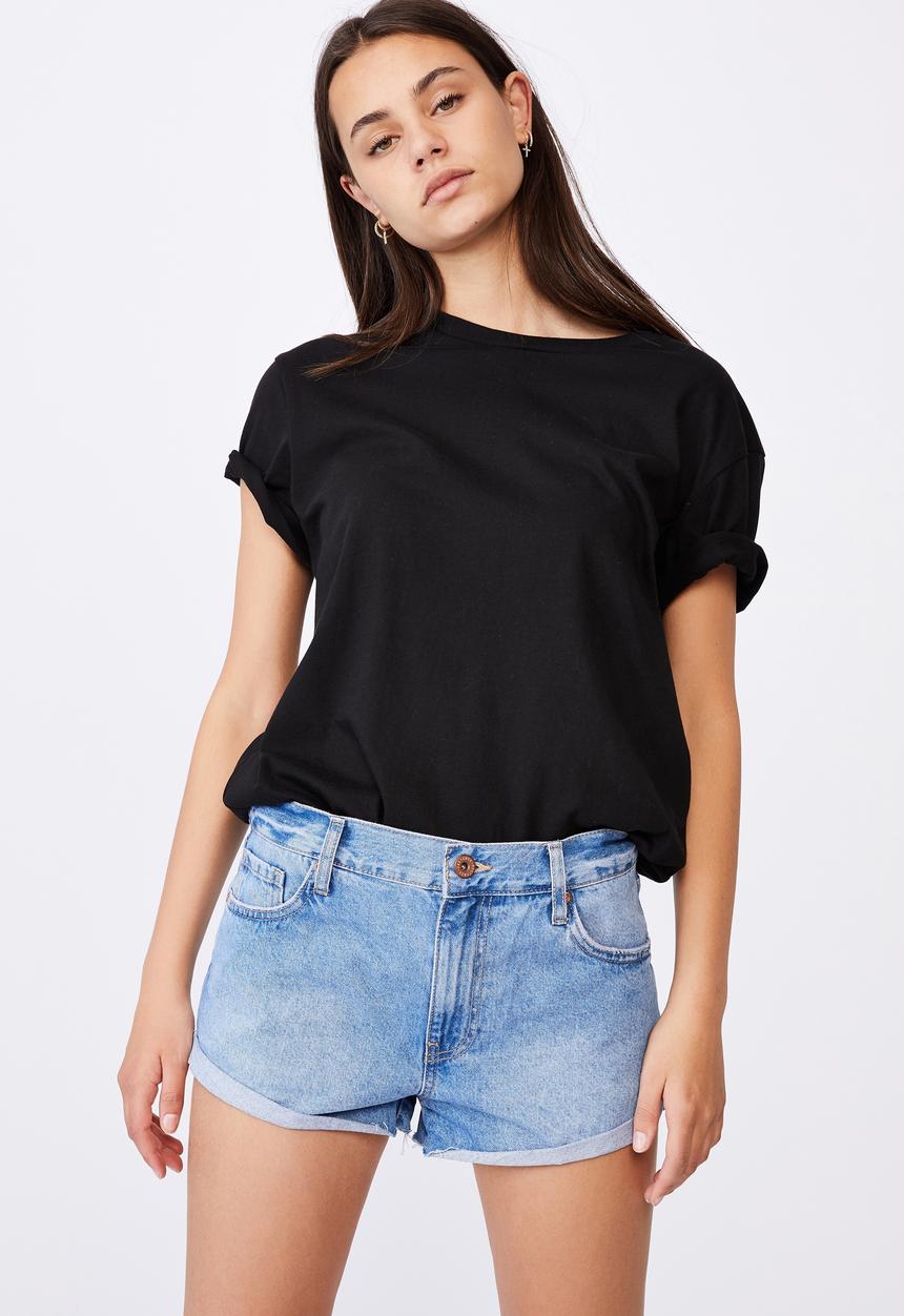 Factorie - Low rise denim short - vibrant blue