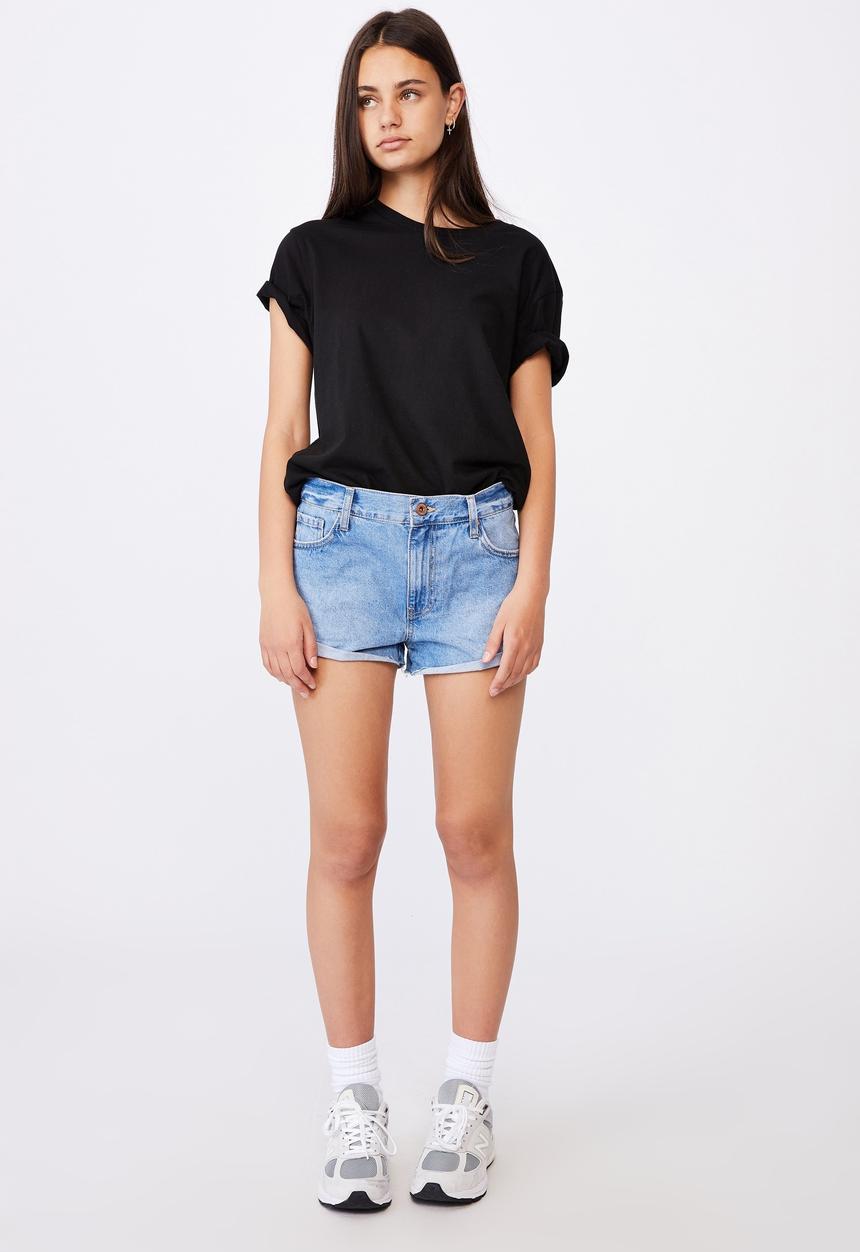 Factorie - Low rise denim short - vibrant blue