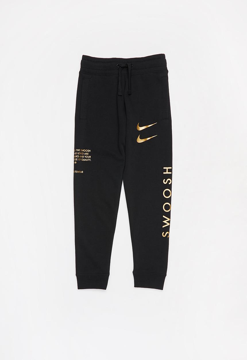 Nike - B nsw swoosh pant - black & gold