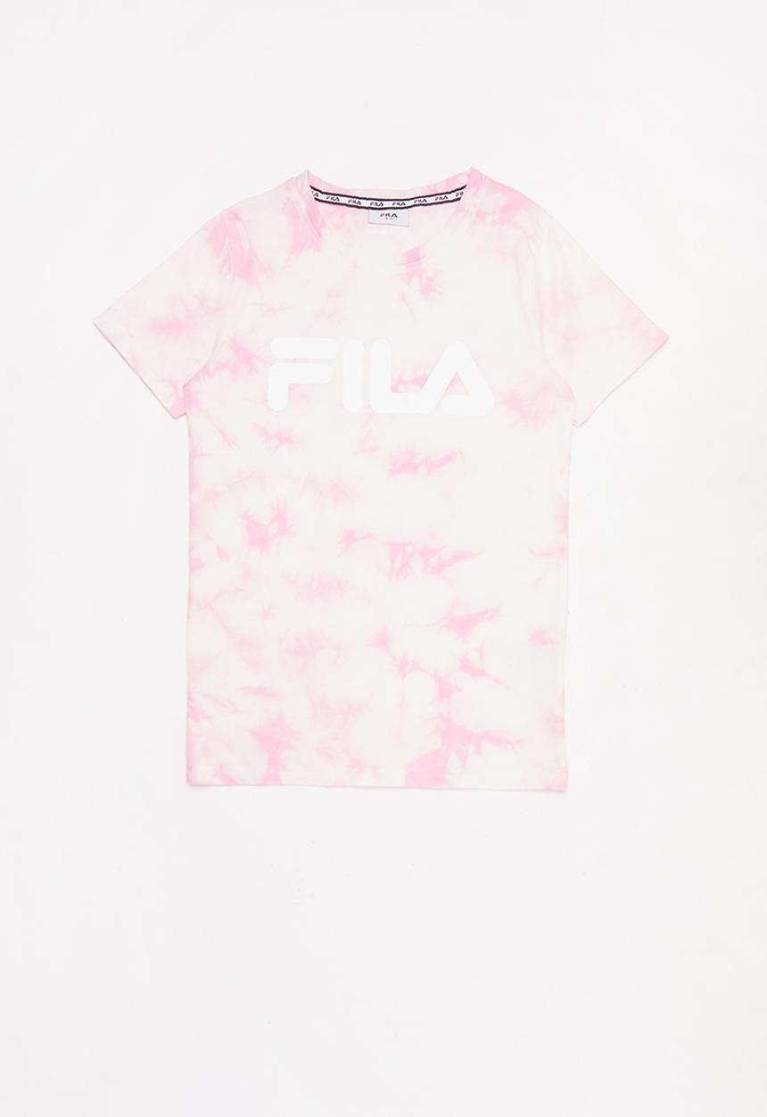 FILA - Mono deckle tie dye tee - pink & white 