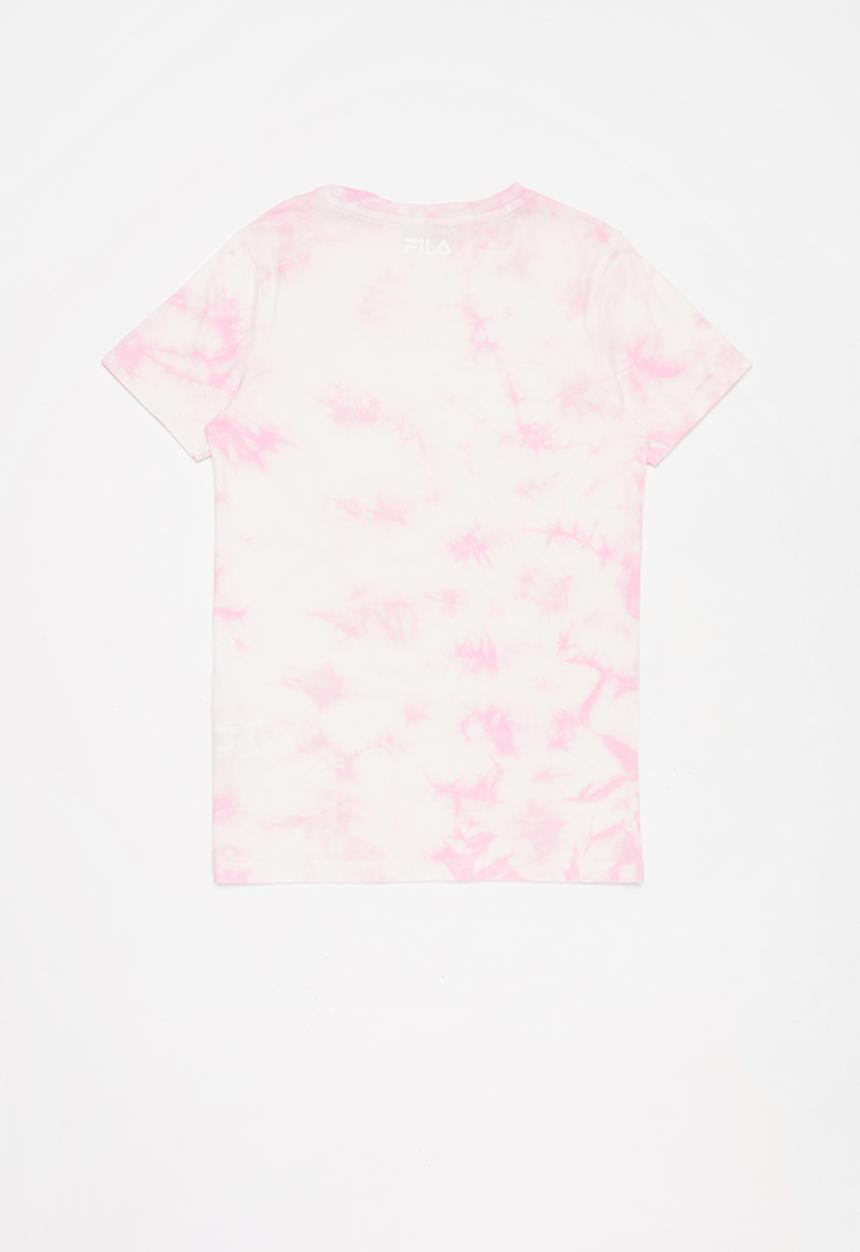 FILA - Mono deckle tie dye tee - pink & white 