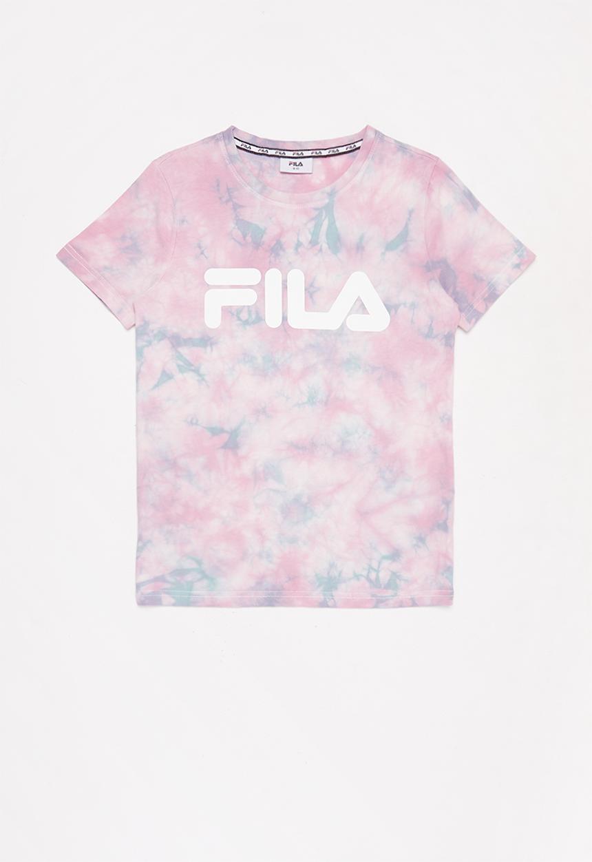 FILA - Mono deckle tie dye tee - pink & blue 