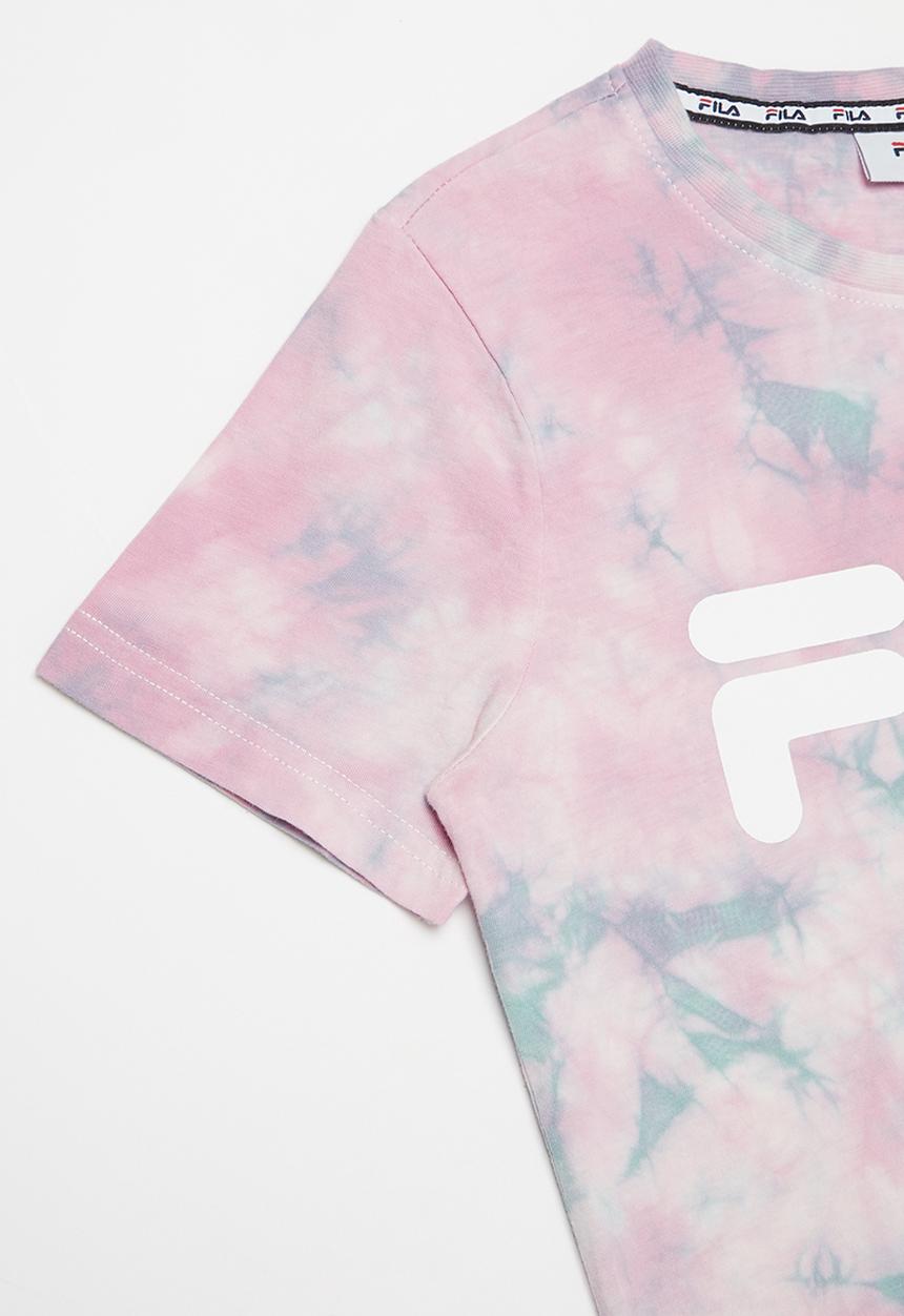 FILA - Mono deckle tie dye tee - pink & blue 