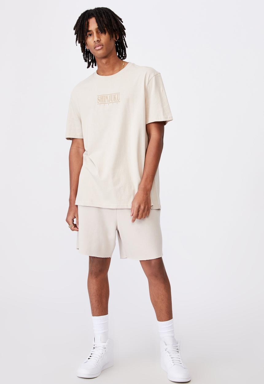 Factorie - Regular graphic t shirt - beige