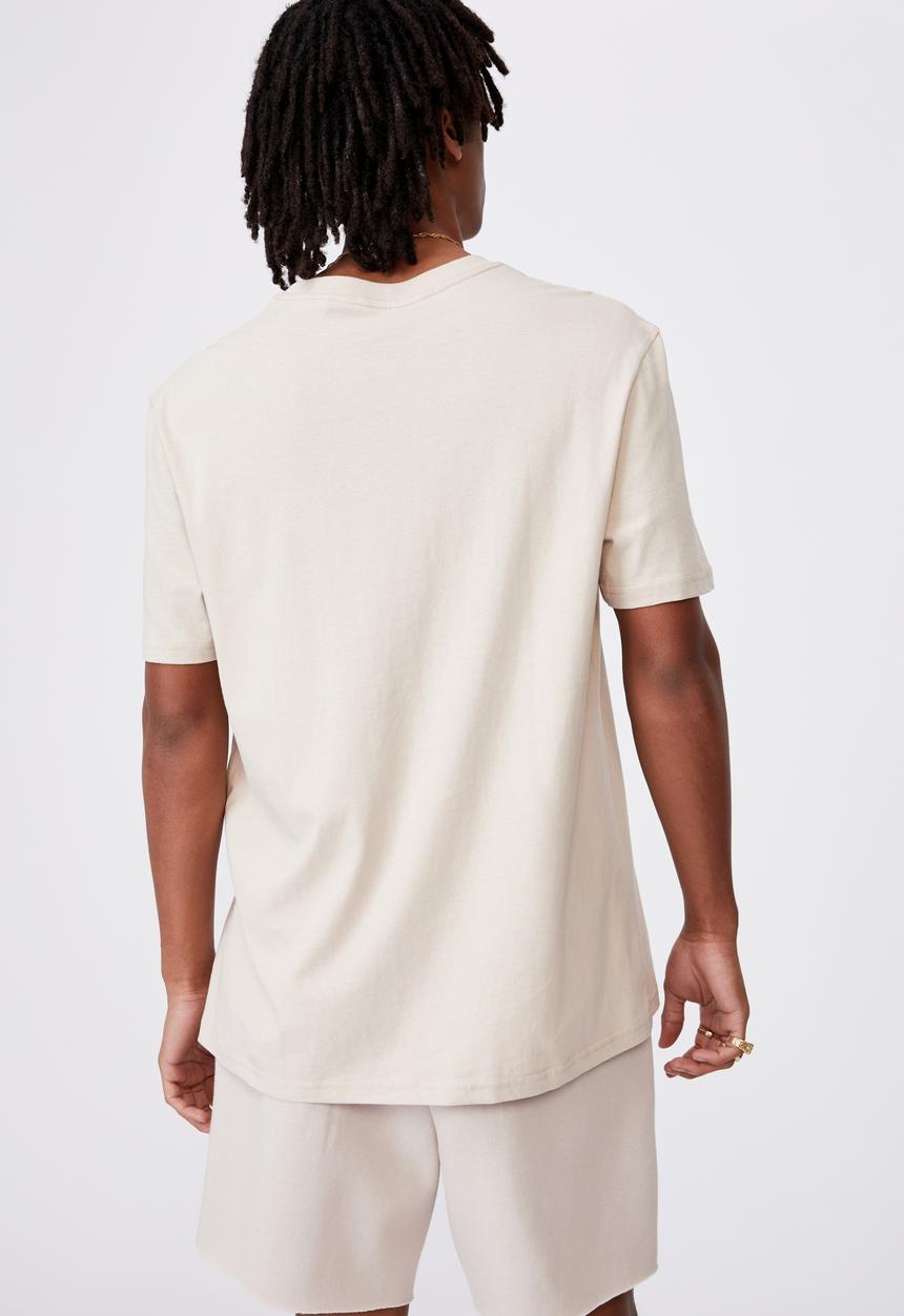 Factorie - Regular graphic t shirt - beige