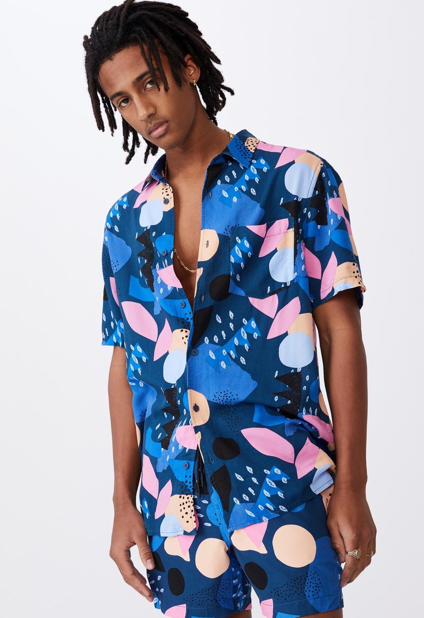 Factorie - Resort shirt - navy shapes