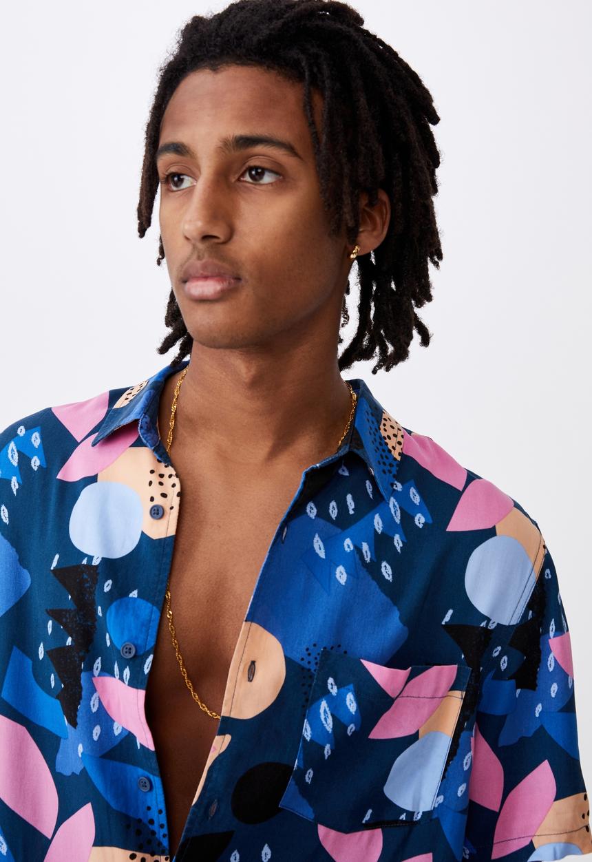 Factorie - Resort shirt - navy shapes