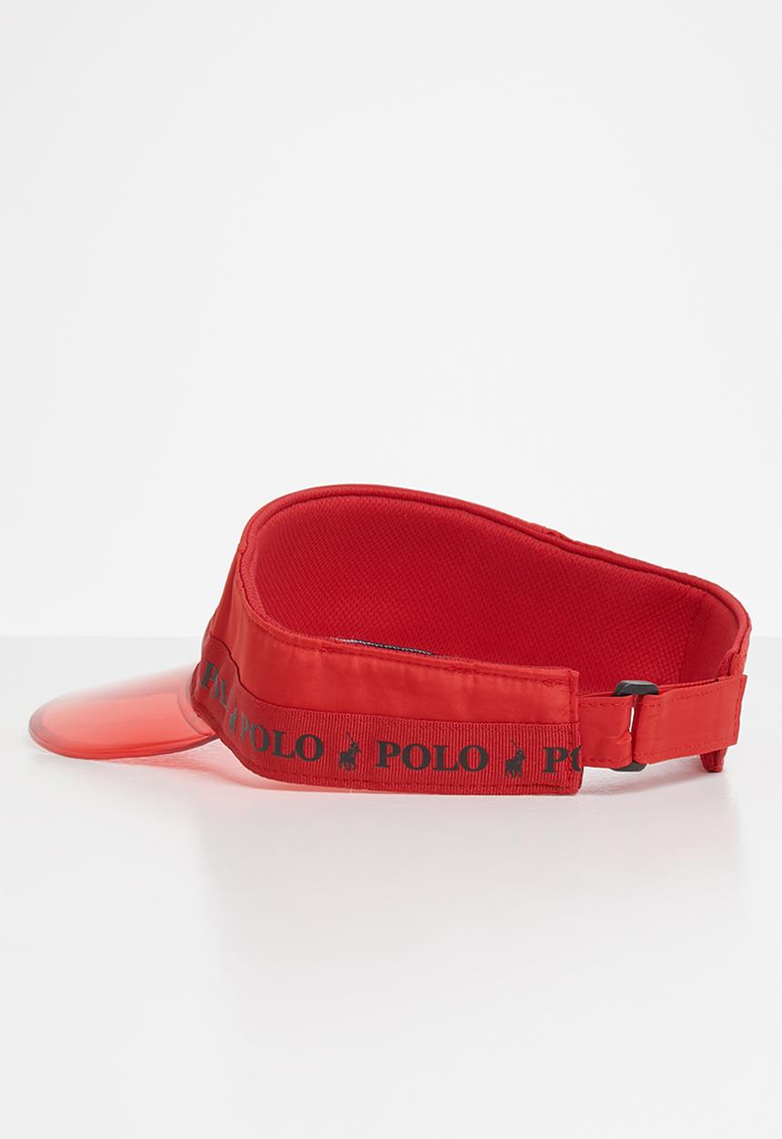 POLO - Byron transparent peak visor - red