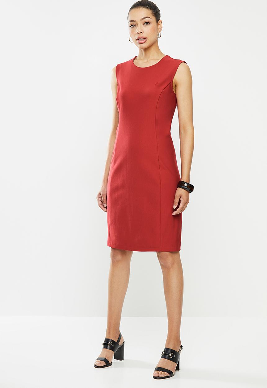 POLO - Excl sleeveless dress inseam pocket -red
