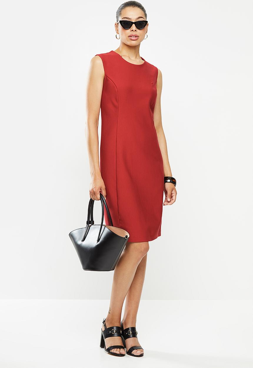 POLO - Excl sleeveless dress inseam pocket -red