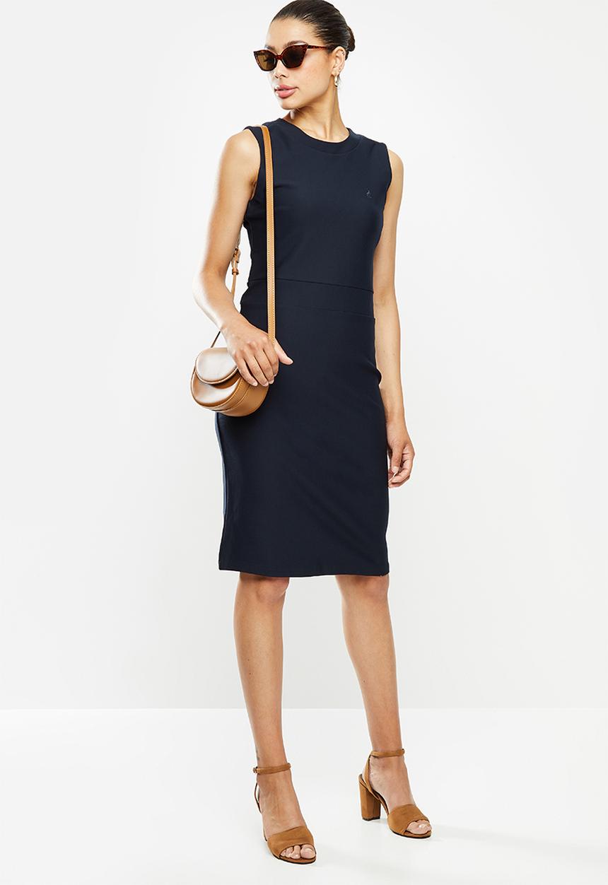 POLO - Excl sleeveless bodycon dress -navy