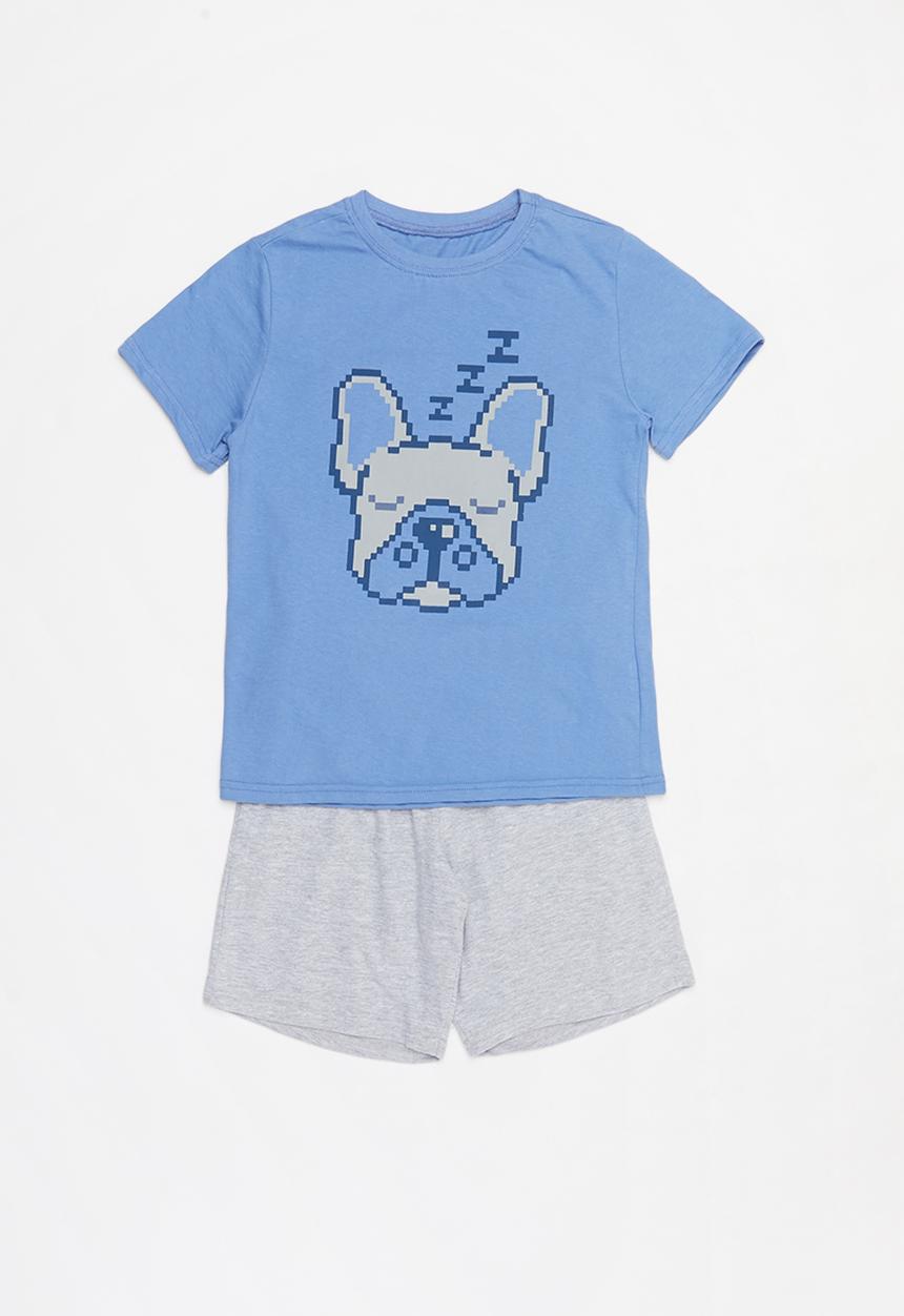 Rebel Republic - Shorts and tee pj set - blue