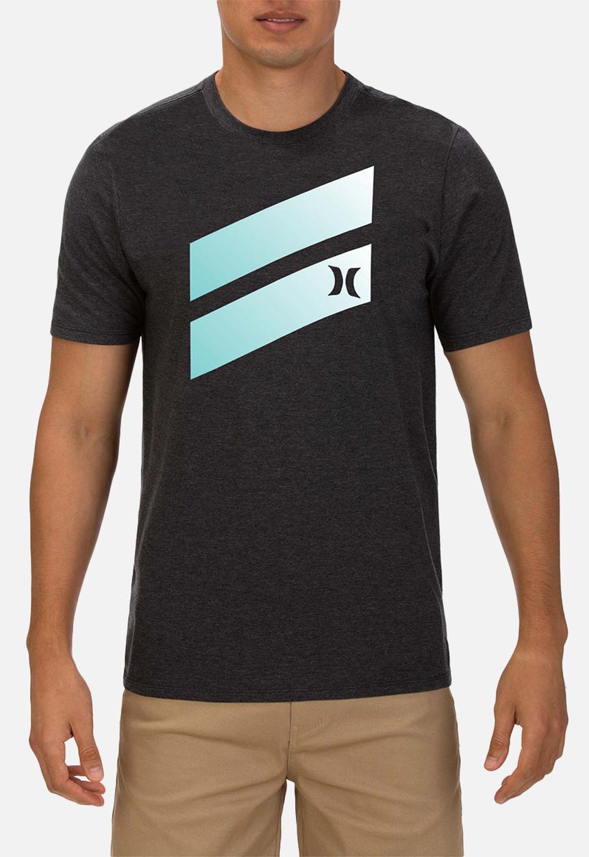 Hurley - Hurley icon slash gradient tee - black