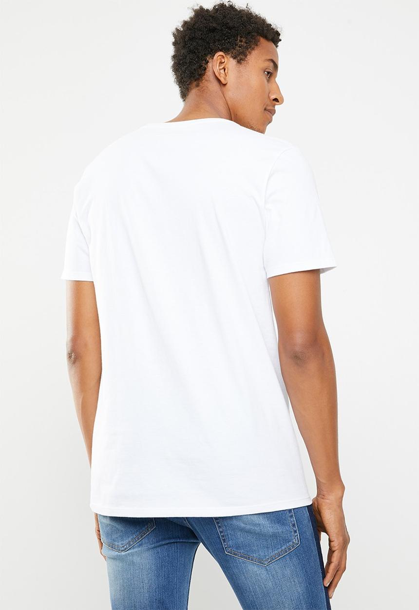 Hurley - Icon slash gradient tee - white & black