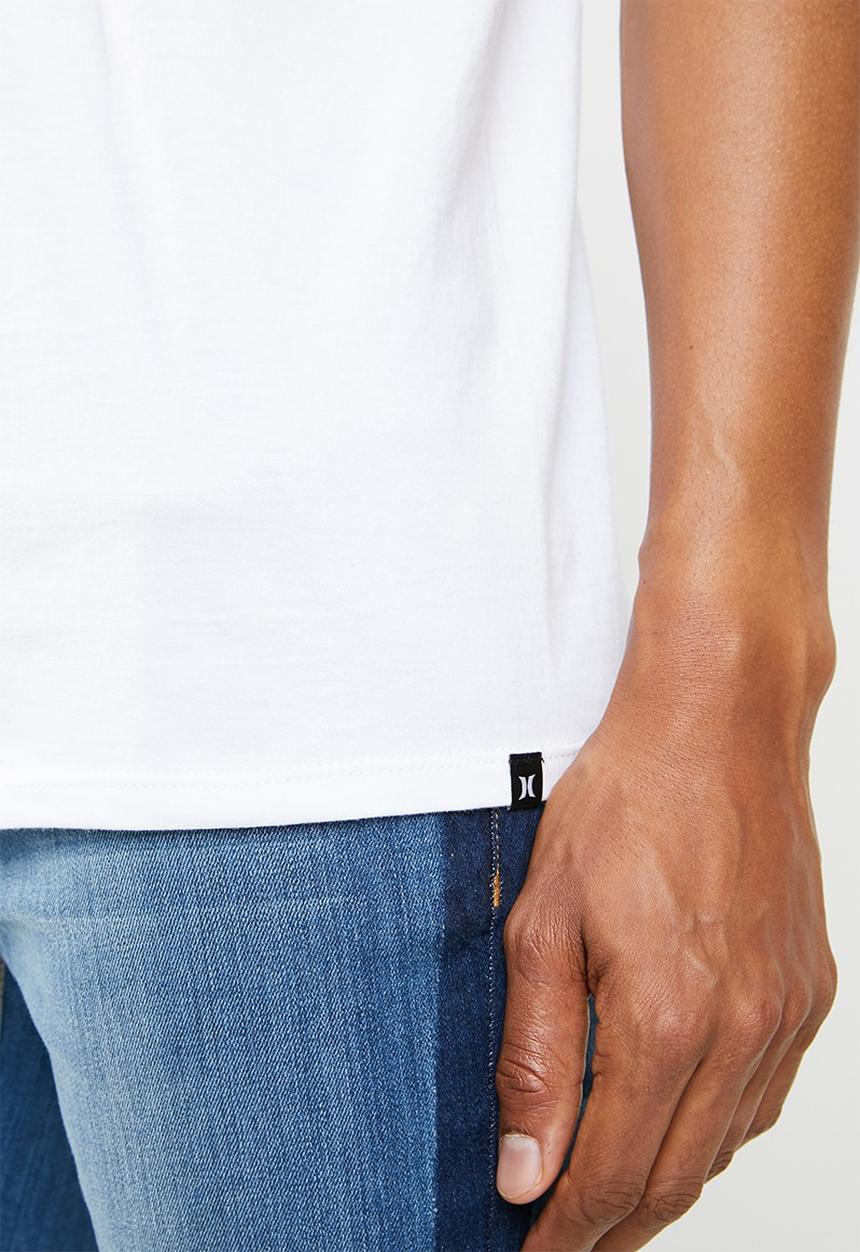 Hurley - Icon slash gradient tee - white & black
