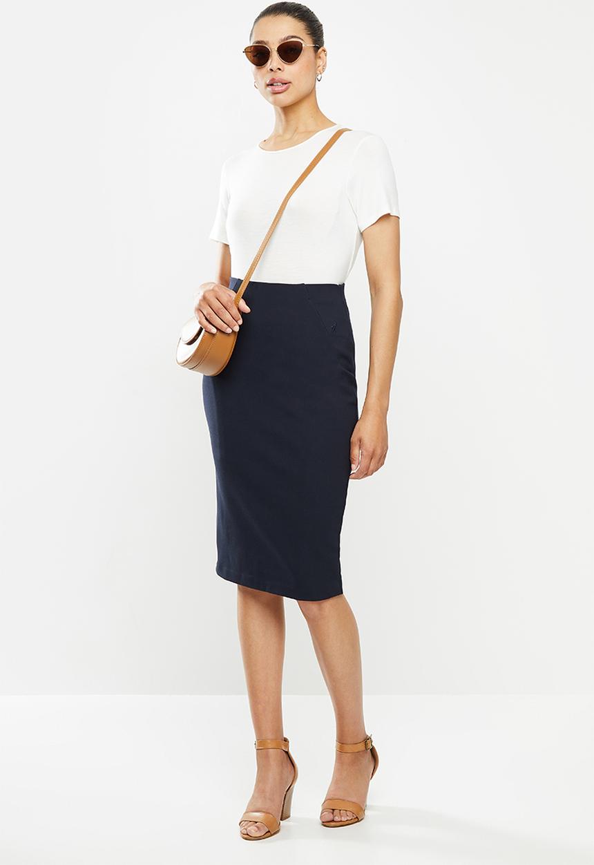 POLO - Caty stretch skirt -navy