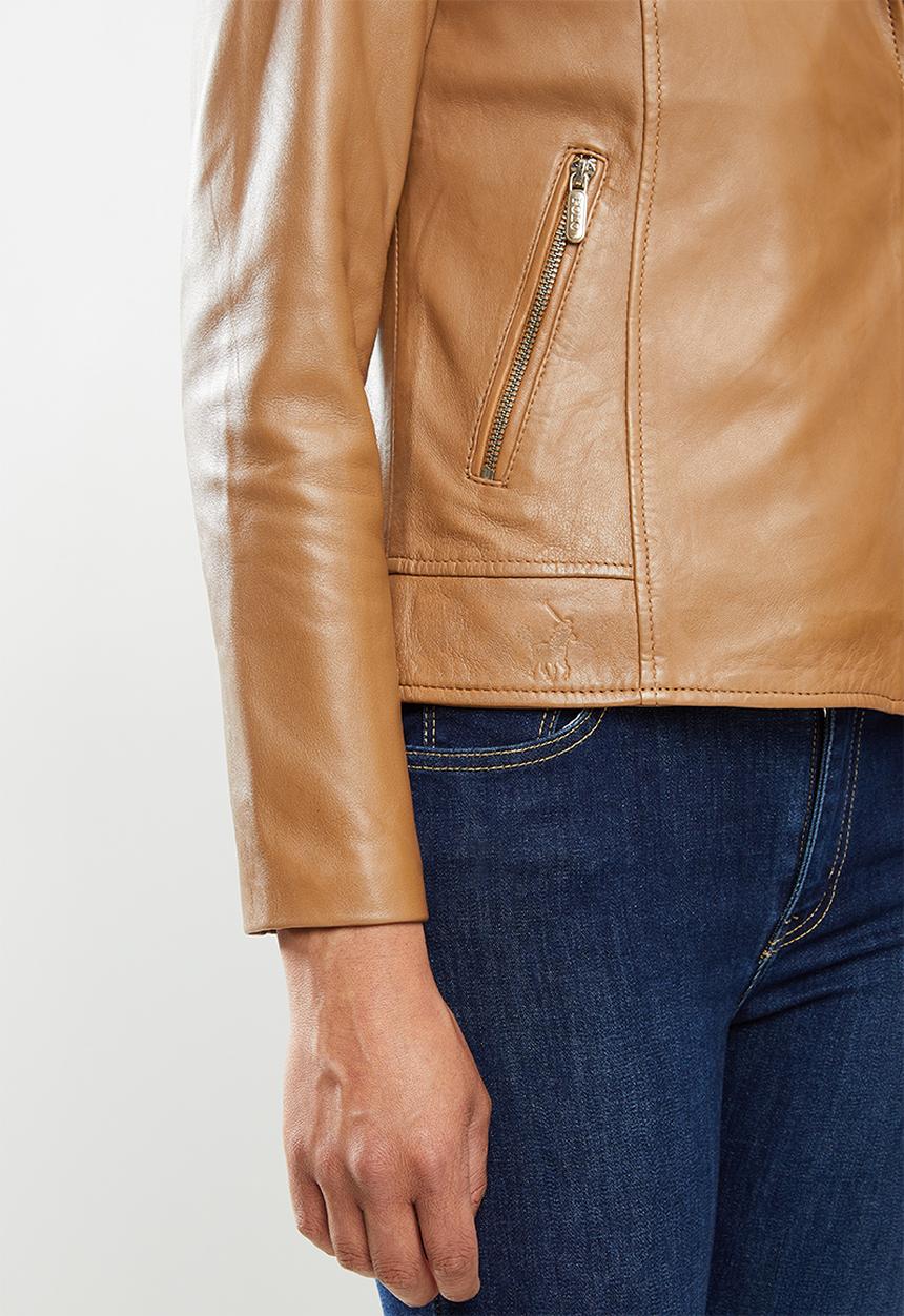 POLO - Prs ilana leather jacket -camel