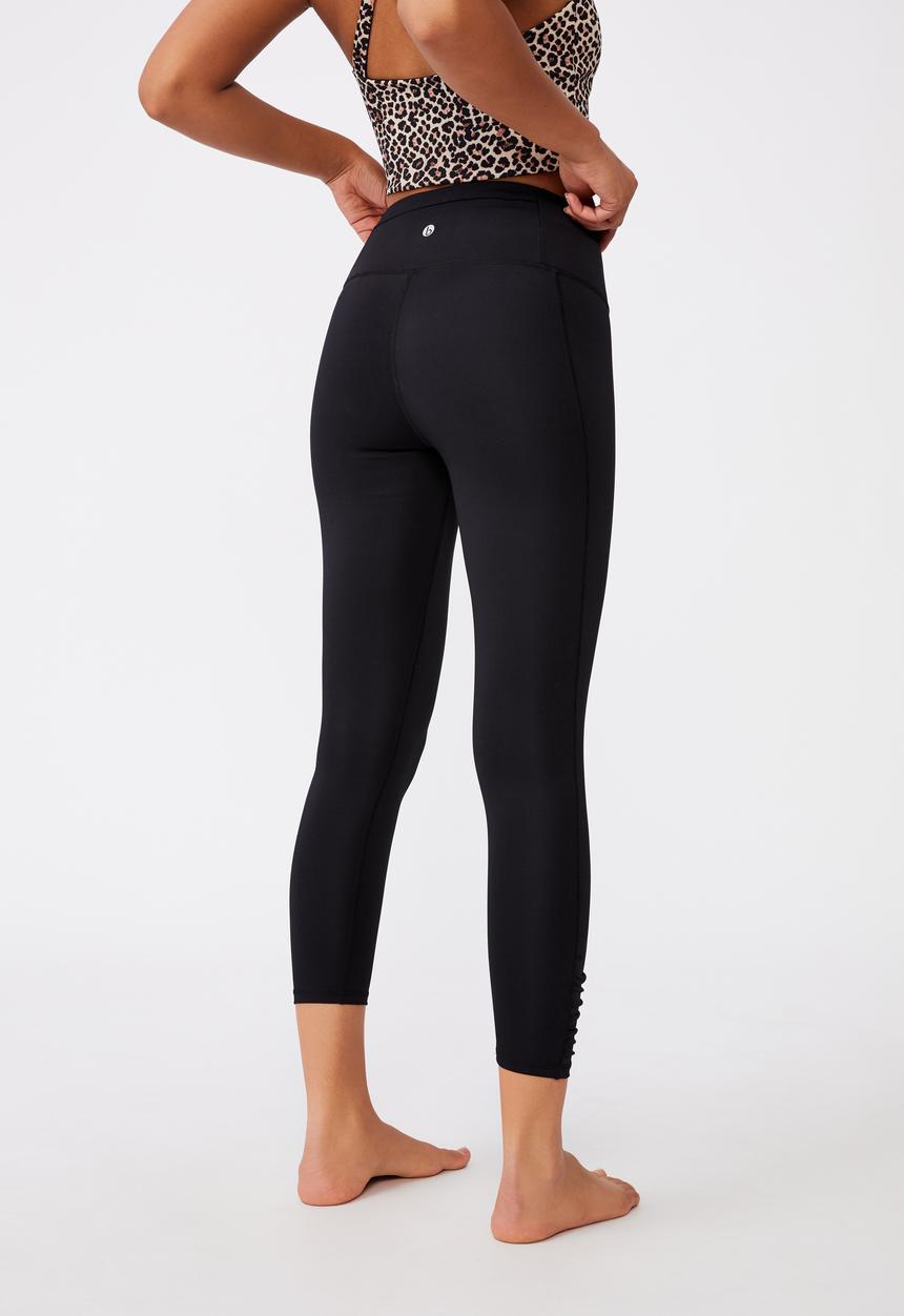 Cotton On - Love you a latte 7/8 active tight - black